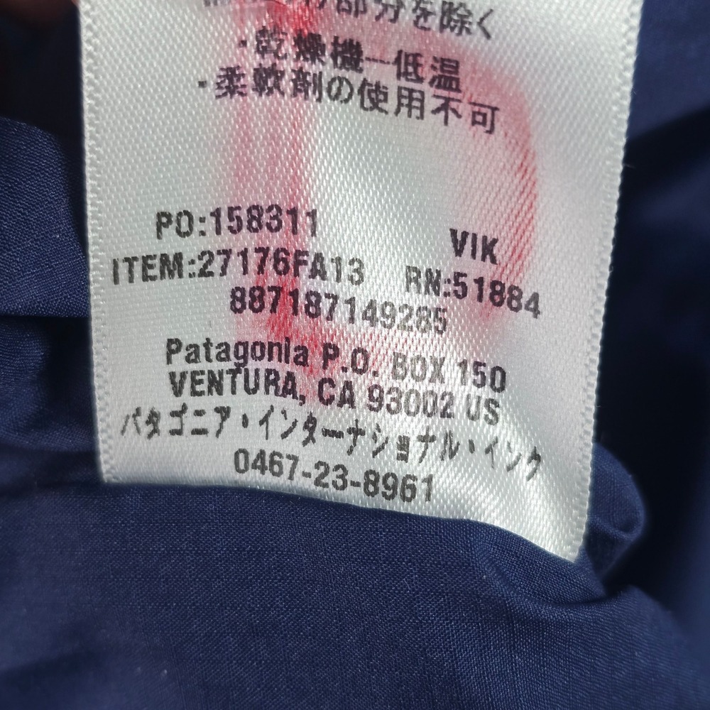 Patagonia H2No Parka Jacket Arborist Trench Coat Blue Womens L 27176FA13 - Picture 9 of 11